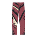 Kids Leggings with Crimson Woodcut Hands