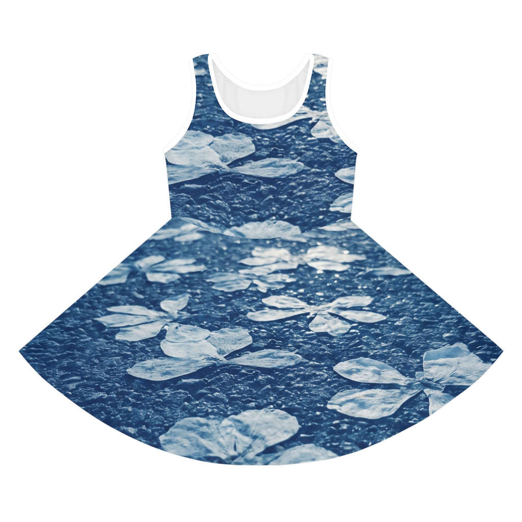 Girls' Cyanotype Floral Pathway Sundress
