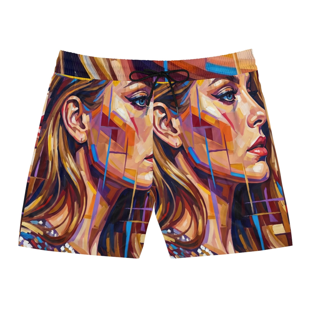 Men's Mid-Length Swim Shorts - Shattered Elegance | Echovira...