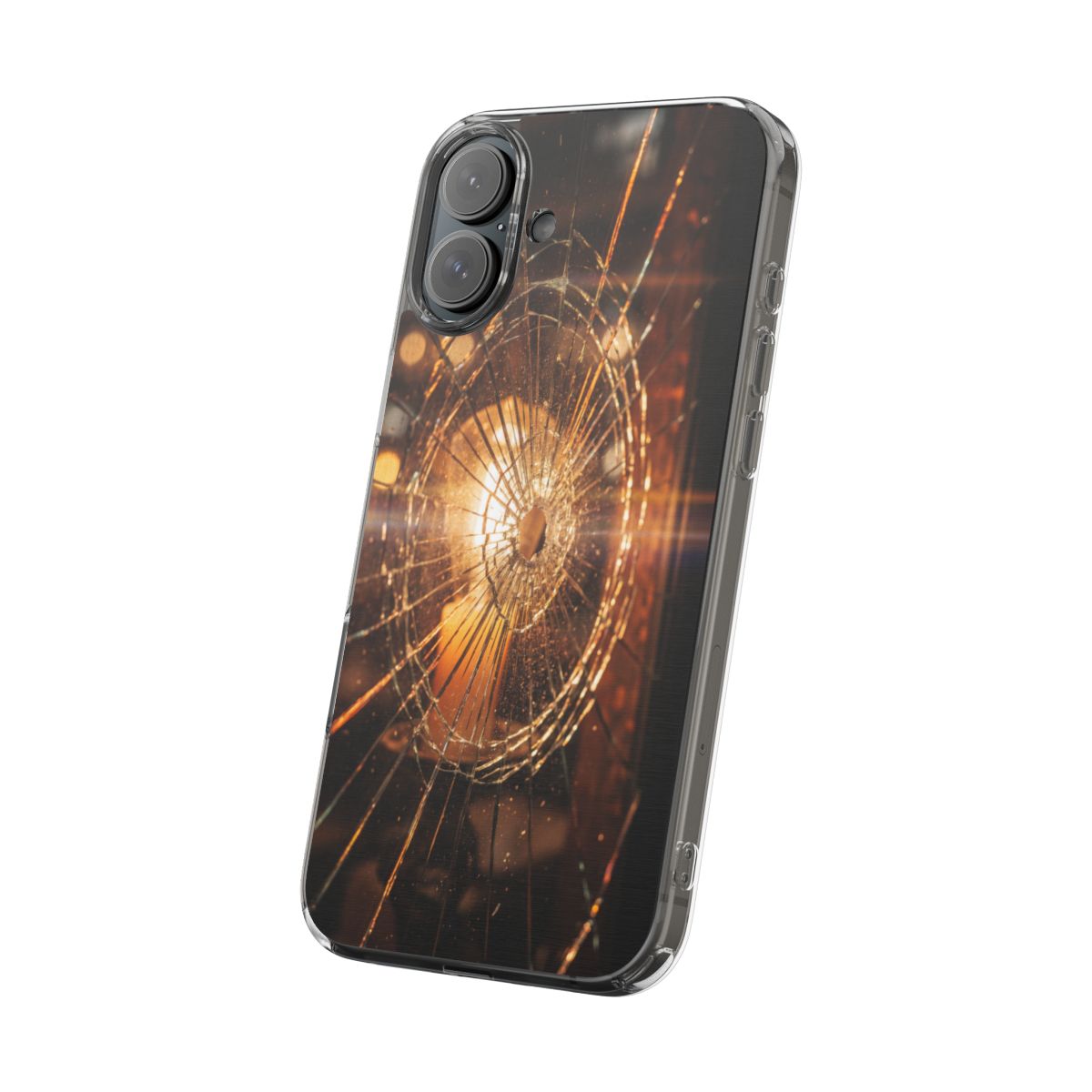 Clear Impact-Resistant Case - Fractured Glow