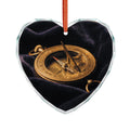 Sundial Compass Crystal Glass Ornament