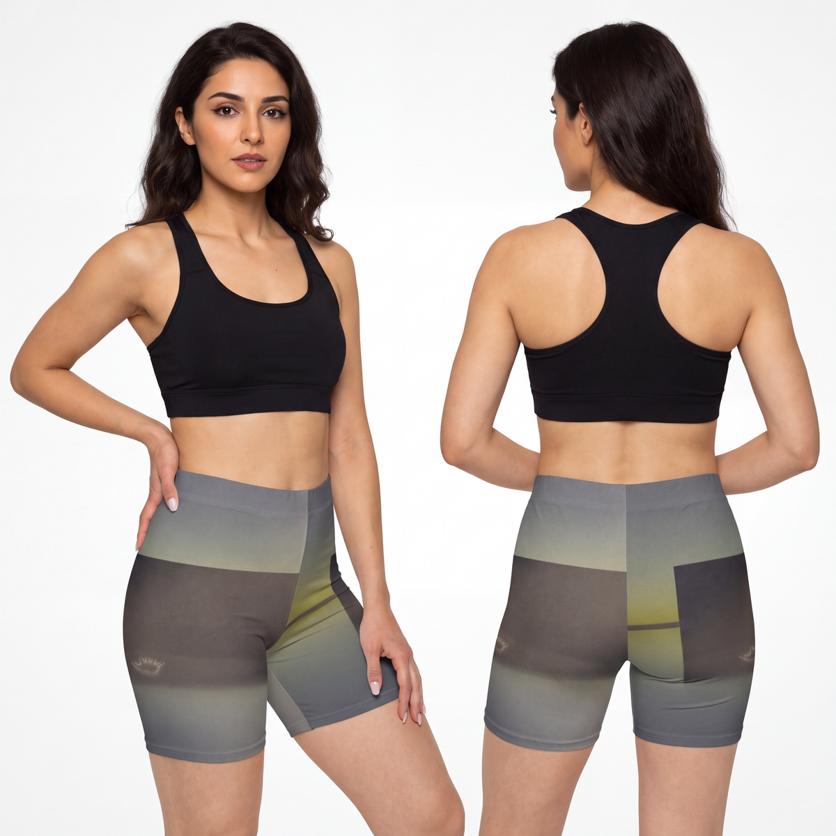 Women's Biker Shorts - Liminal Solitude Cycling Tights |...