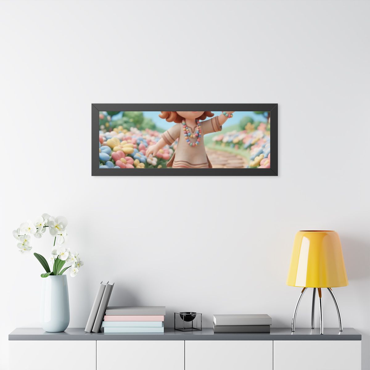 Framed Horizontal Poster - Wide Meadow — Black (14×11... |...