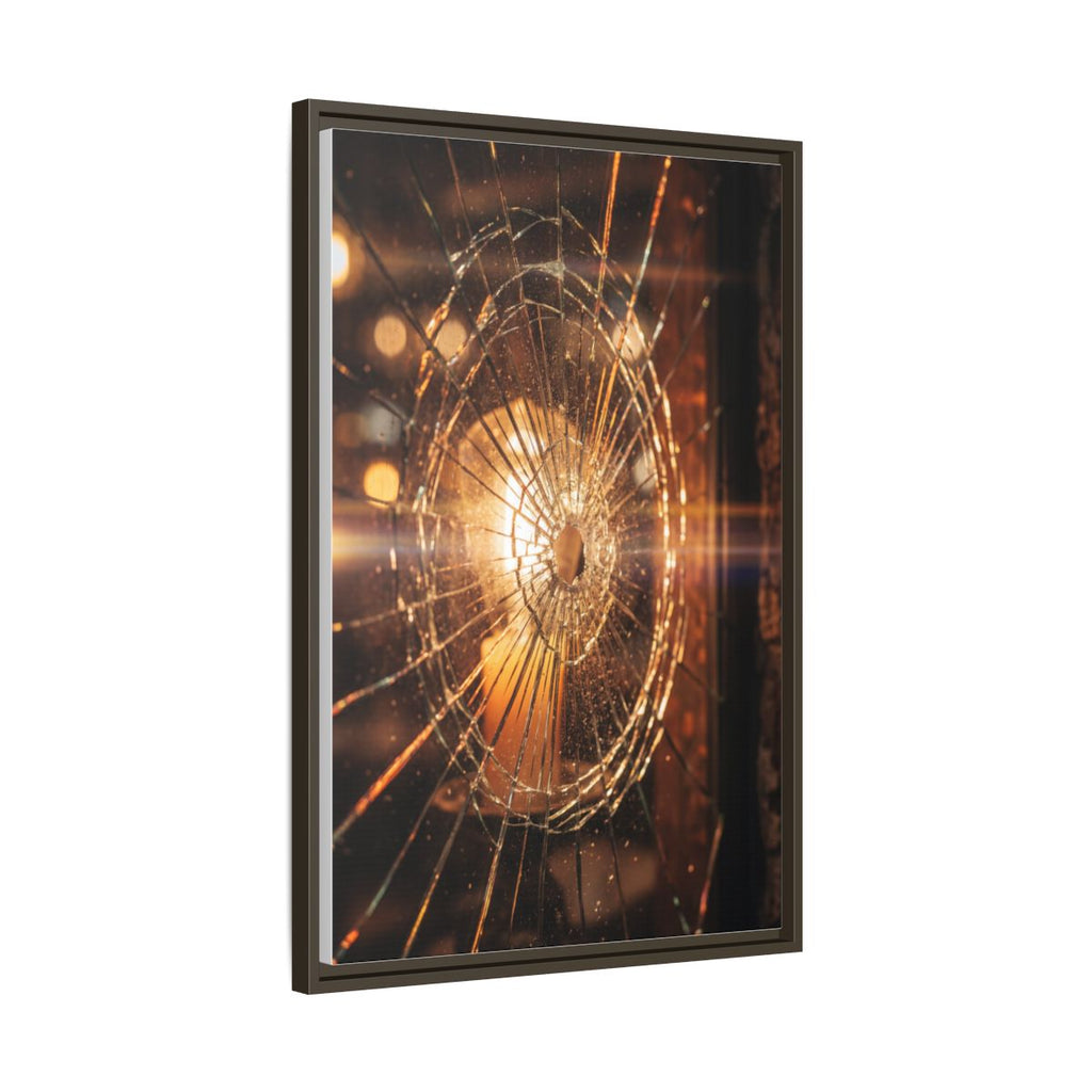 Framed Matte Canvas - Shattered Glass