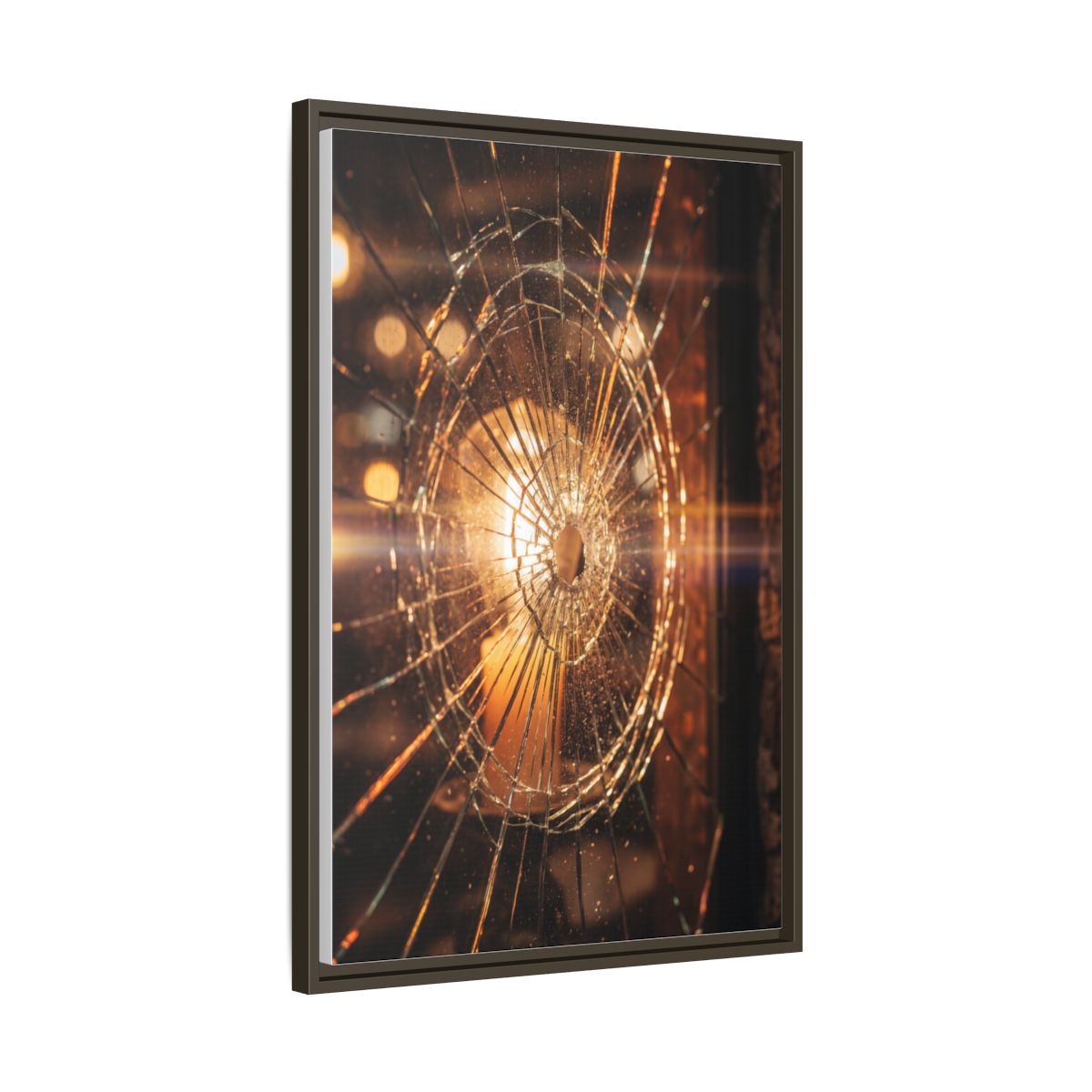 Framed Matte Canvas - Shattered Glass