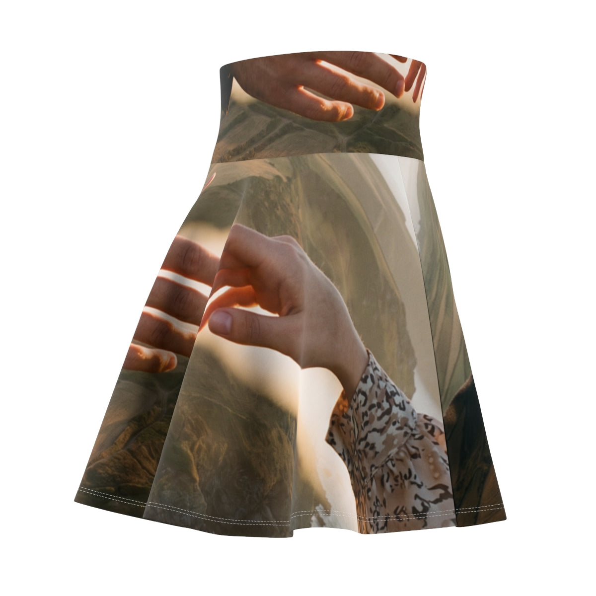 Women's Skater Skirt - The Infinite Touch | Ethereal Coastal...