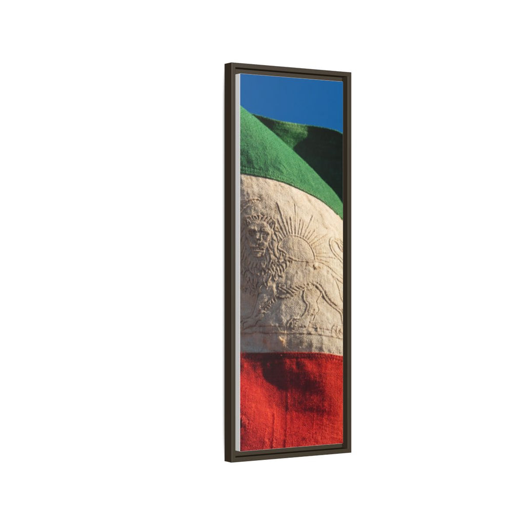 Framed Canvas Art - Distressed Flag — Espresso / 1.25"