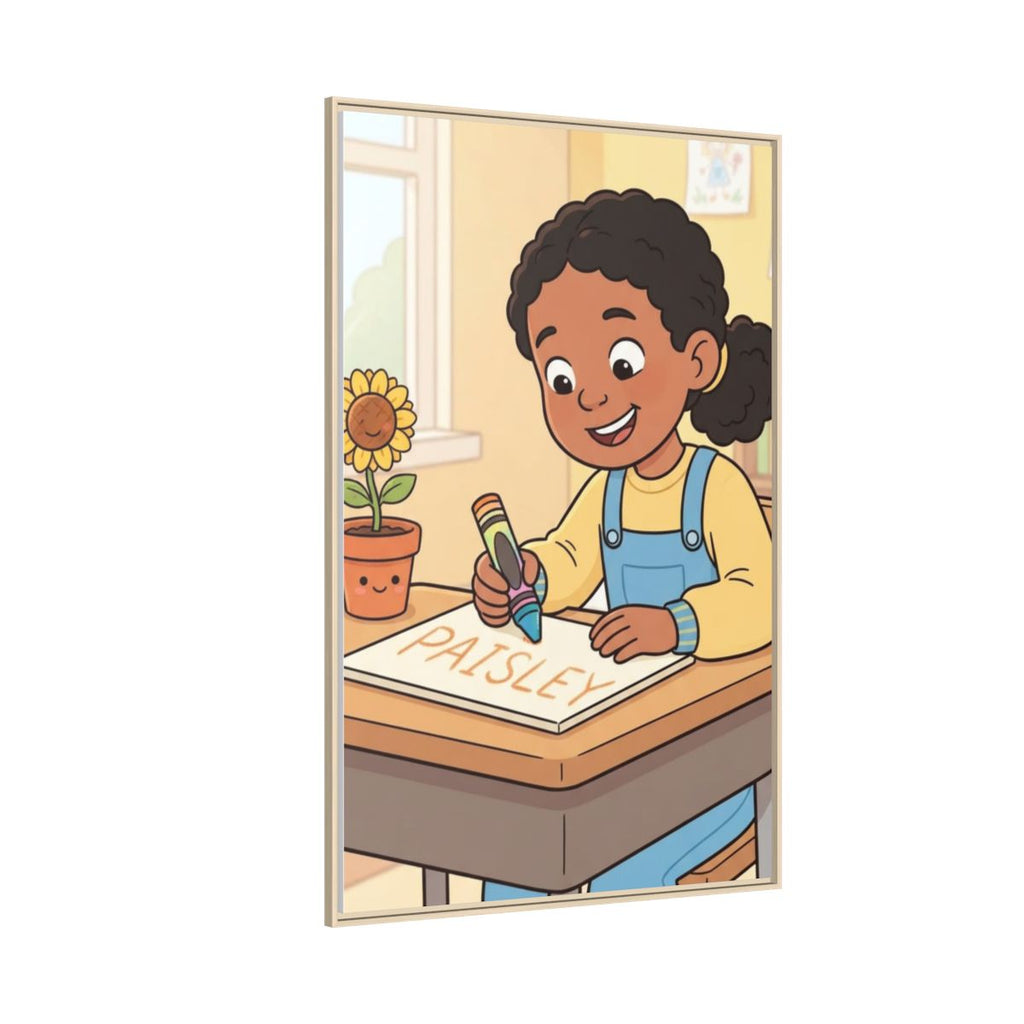 Matte Canvas Framed - Paisley Classroom Joy — Natural /... |...