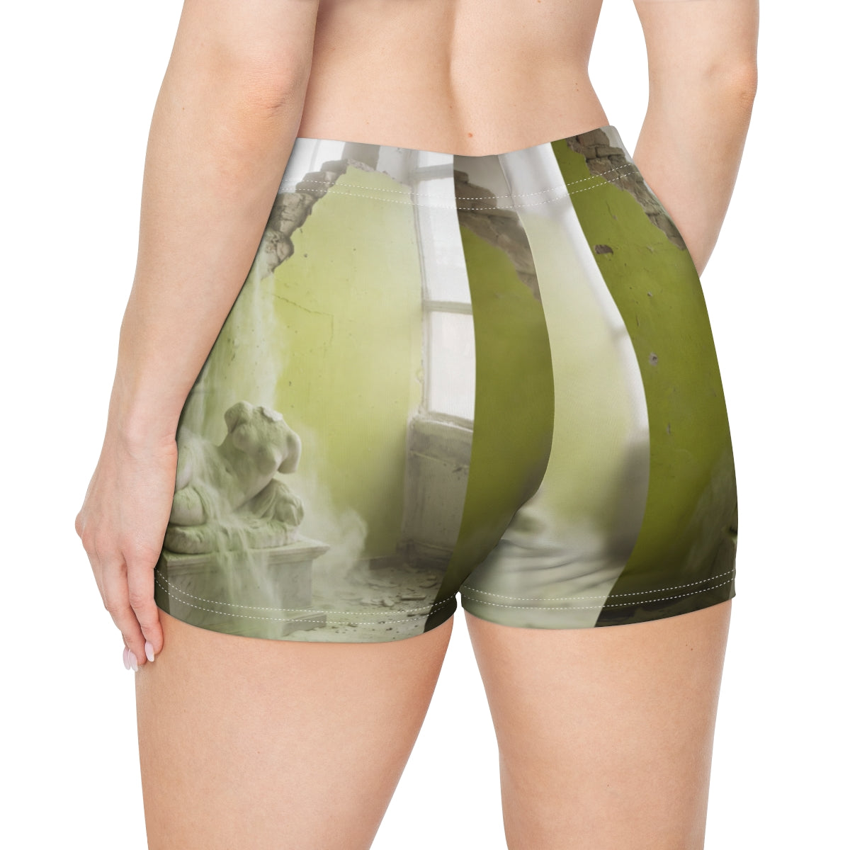 Women's Shorts - Classical Ruin Sculpture Art | Echovira...