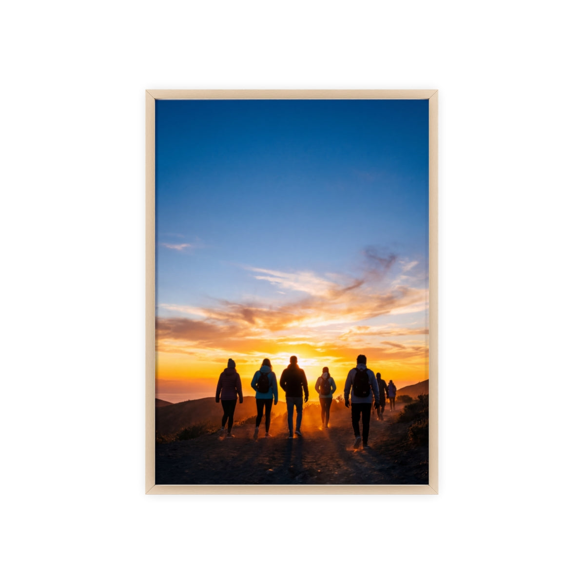Posters with Wooden Frame - Sunrise Journey
