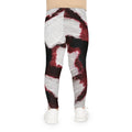 Leggings infantiles con arte abstracto carmesí