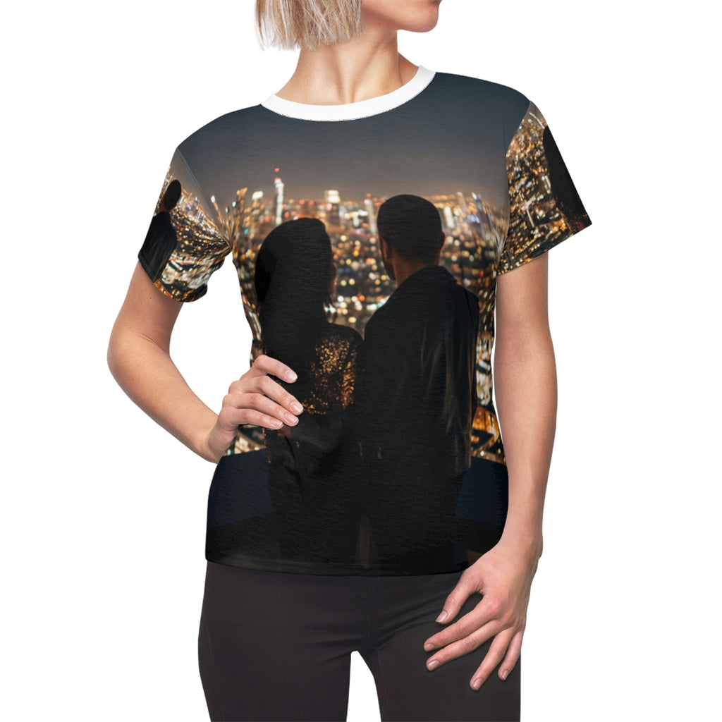Women's Cut & Sew Tee - Midnight Skyline | Echovira Gallery
