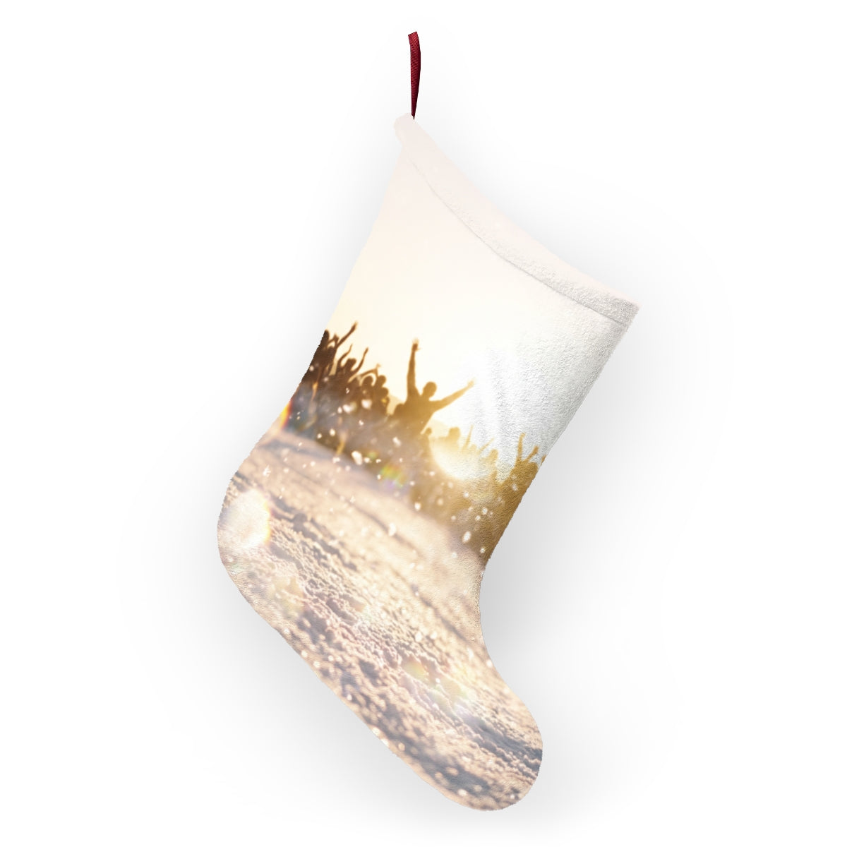 Golden Hour Crowd Celebration Christmas Stocking
