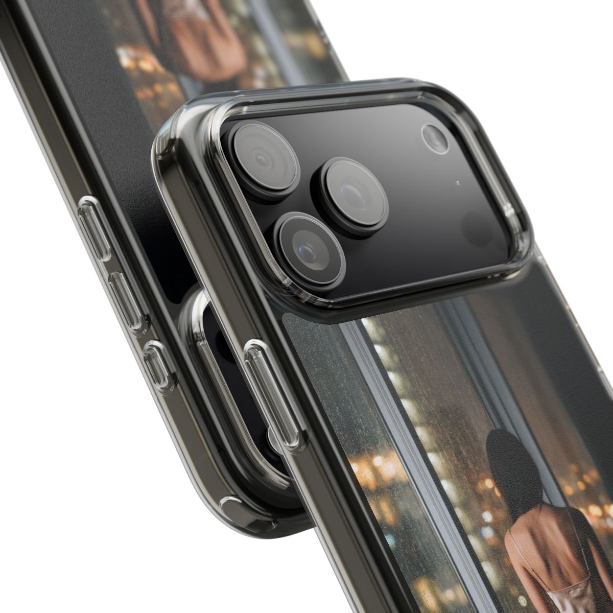Clear Impact-Resistant Cases - Midnight Rain Clear Phone......