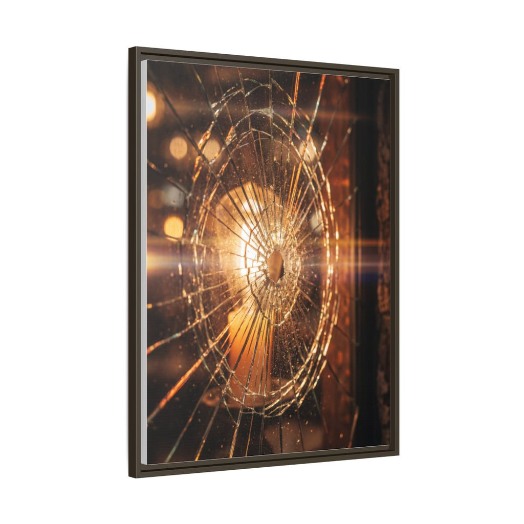 Framed Matte Canvas - Shattered Glass — Espresso / 1.25"