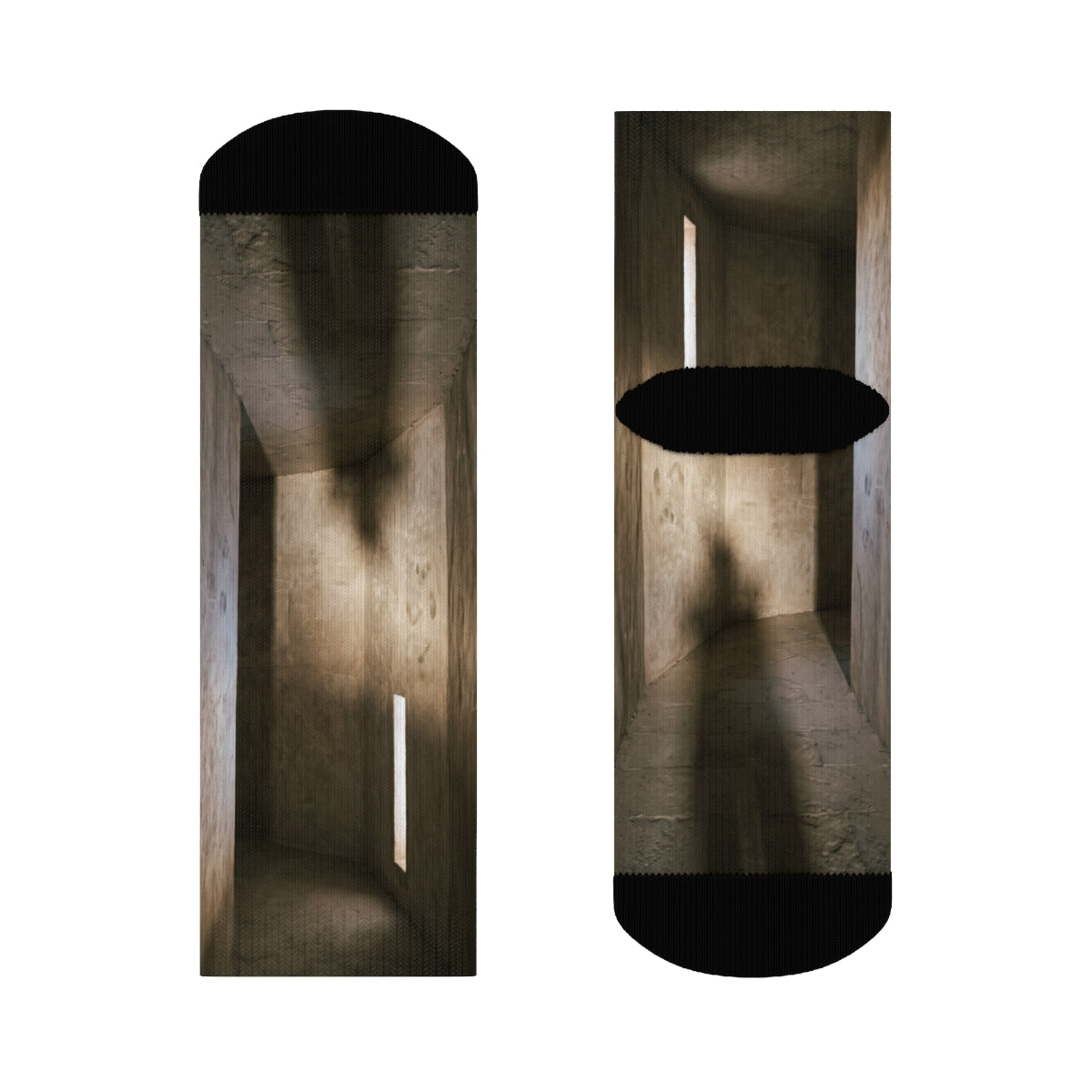 Crew Socks - Shadows of the Citadel moody architectural... |...