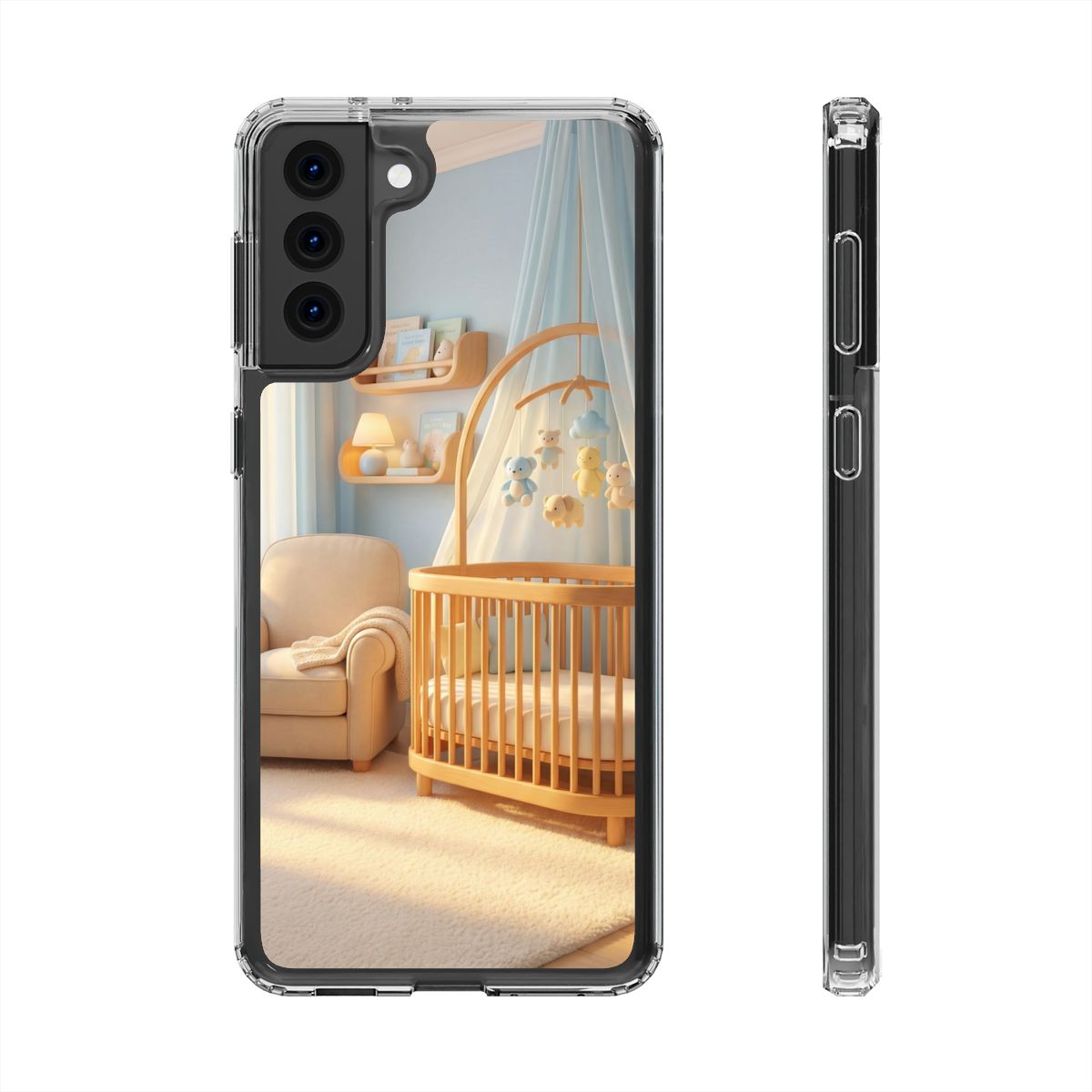 Clear Impact-Resistant Cases - Soft Blue Clear Phone Case...