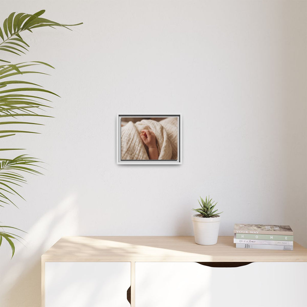 Framed Matte Canvas - Neutral Nursery — White / 1.25"