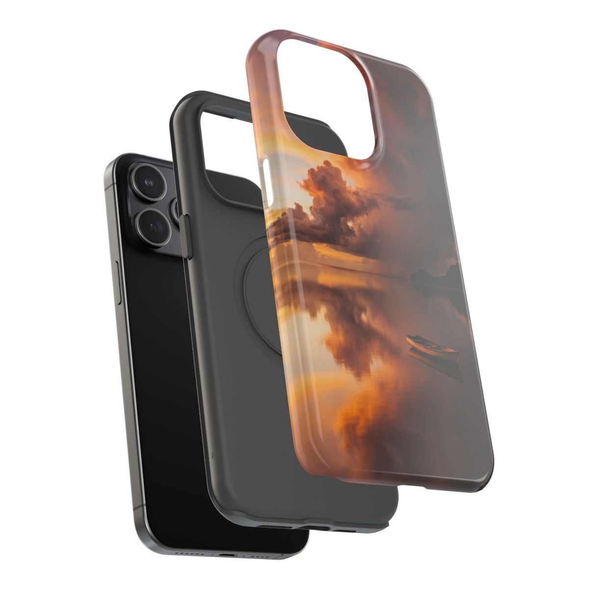 Impact-Resistant Apple iPhone Cases - Serene Tempest Sunset Lake | iPhone 17 Pro Max, 17 Pro, 17 Air & More