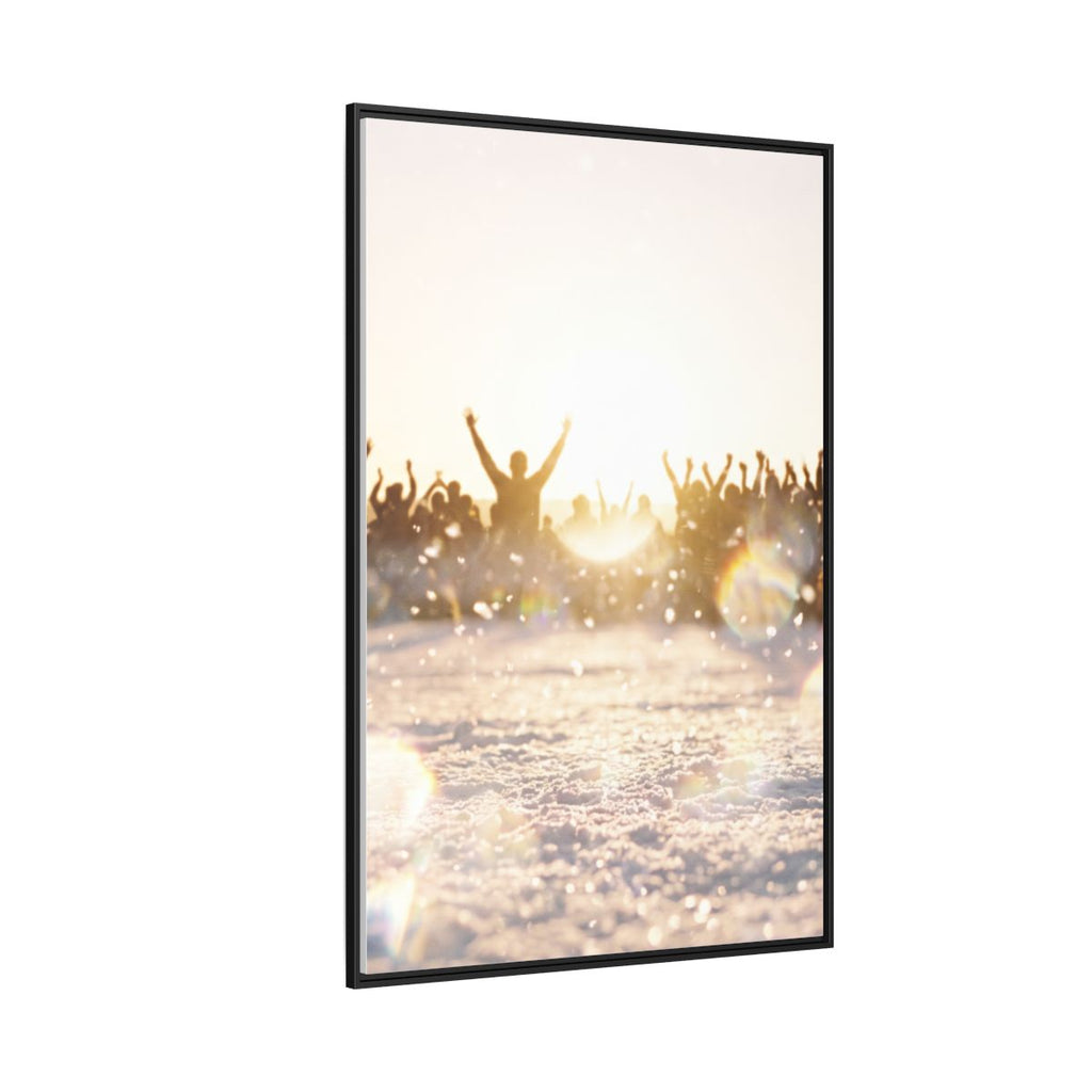 Portrait Framed Matte Canvas Golden Celebration