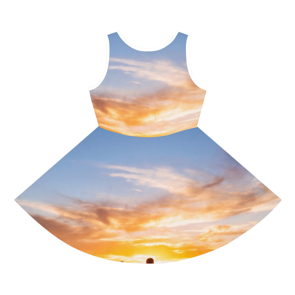 Girls' Sleeveless Sundress - Sunset Ridge | Echovira Gallery