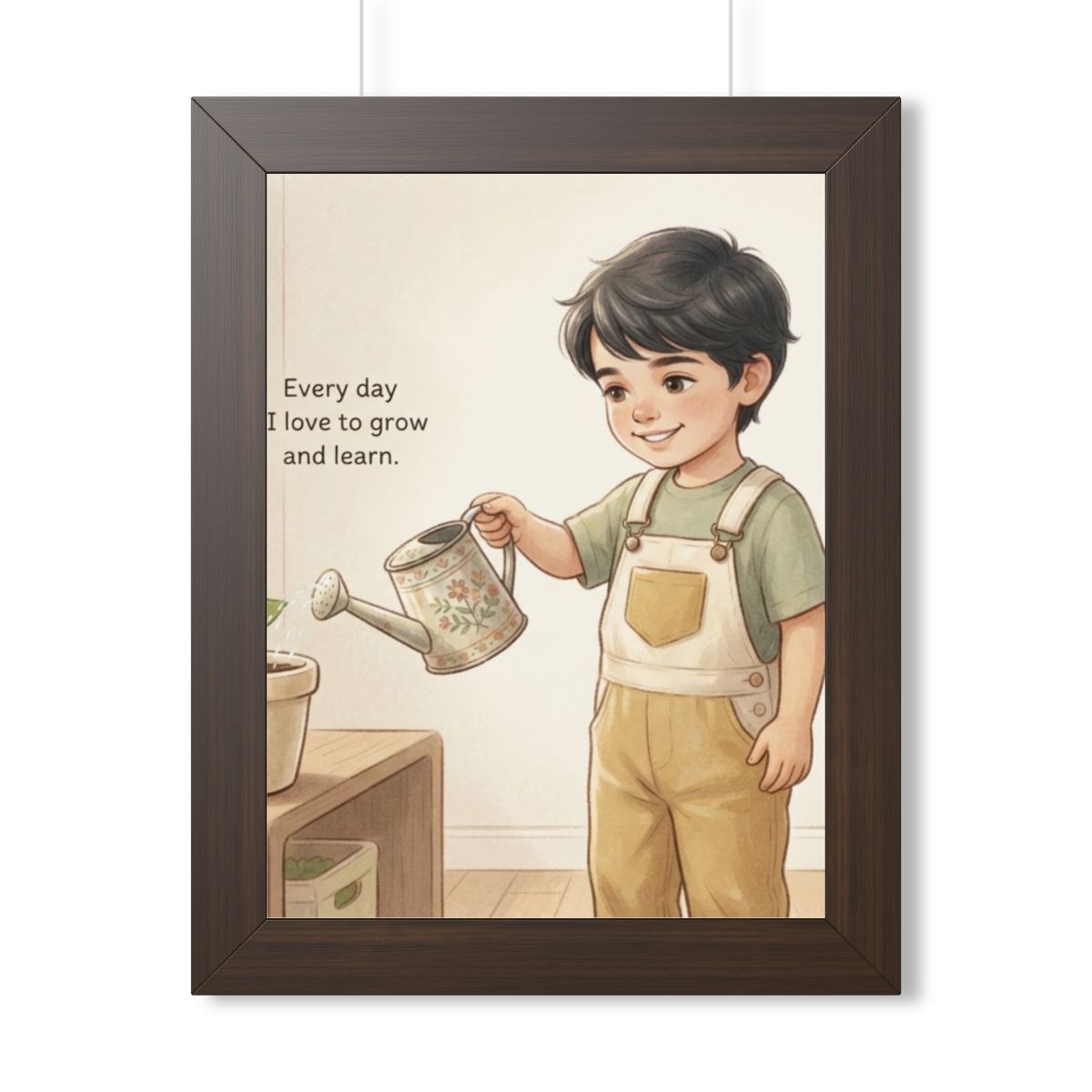 Framed Vertical Poster - Daily Growth Art — Walnut (11×14......