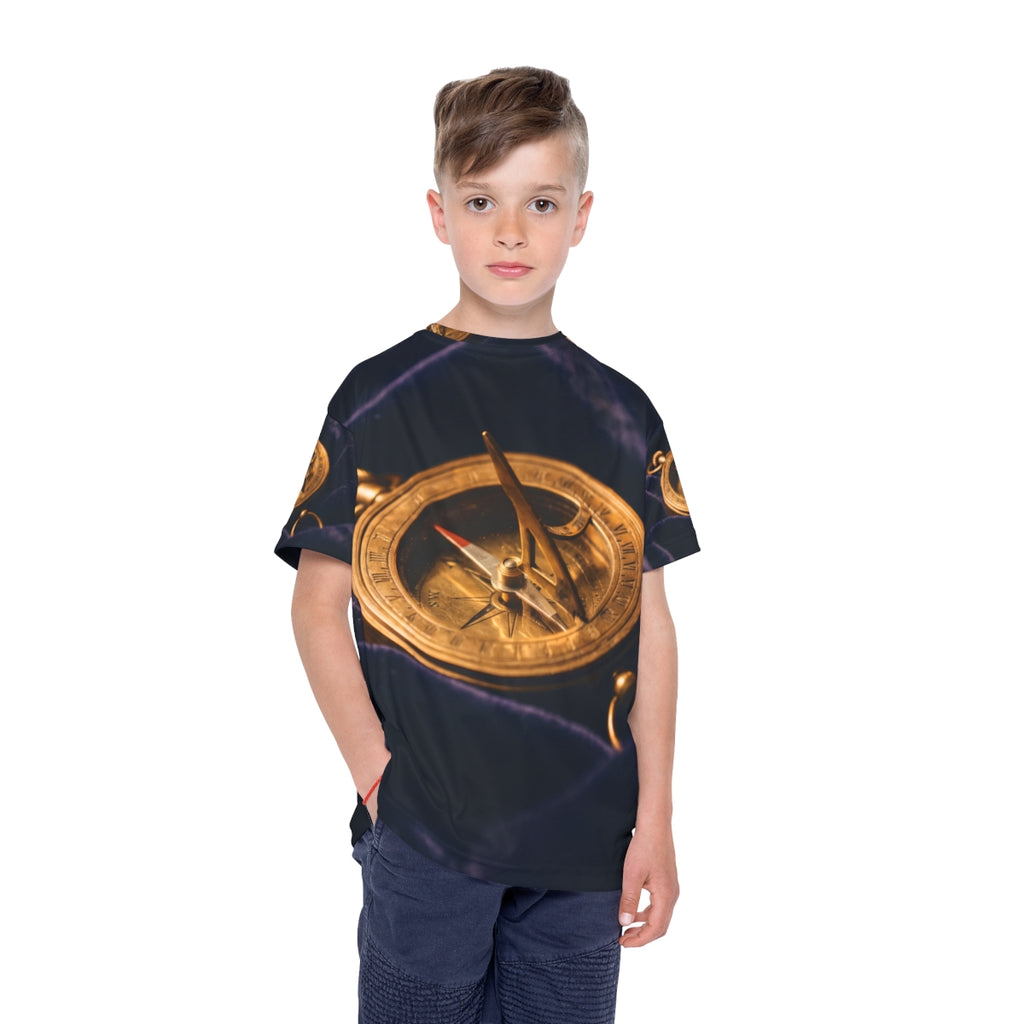 Kids Sports Jersey with Vintage Brass Sundial