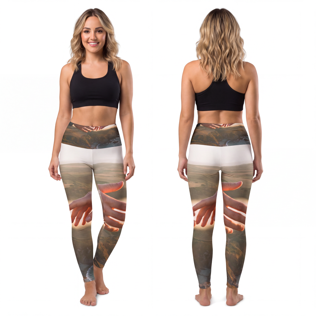 Women's Yoga Pants - The Infinite Touch | Ethereal Coastal...