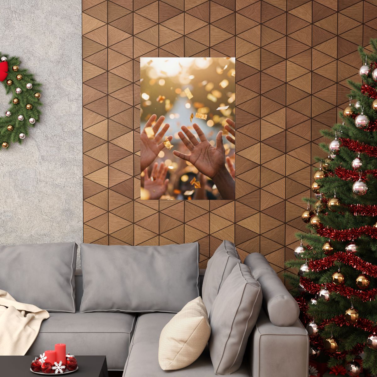Matte Vertical Posters - Golden Festival Celebration Art......