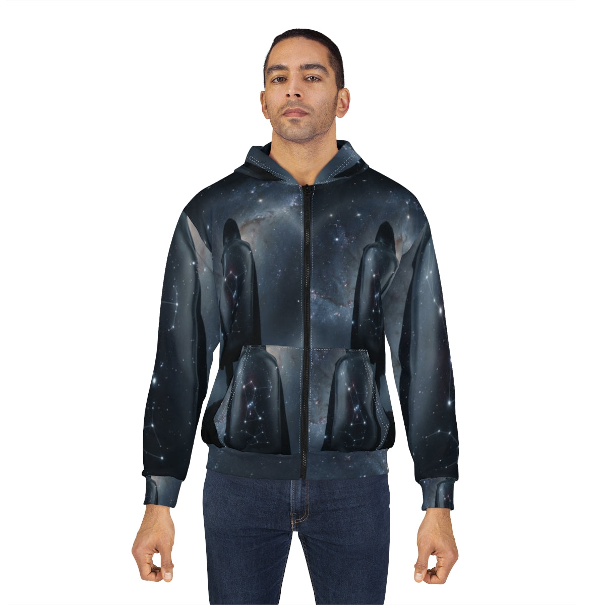 Men's Zip Hoodie - Orion Constellation | Echovira Gallery