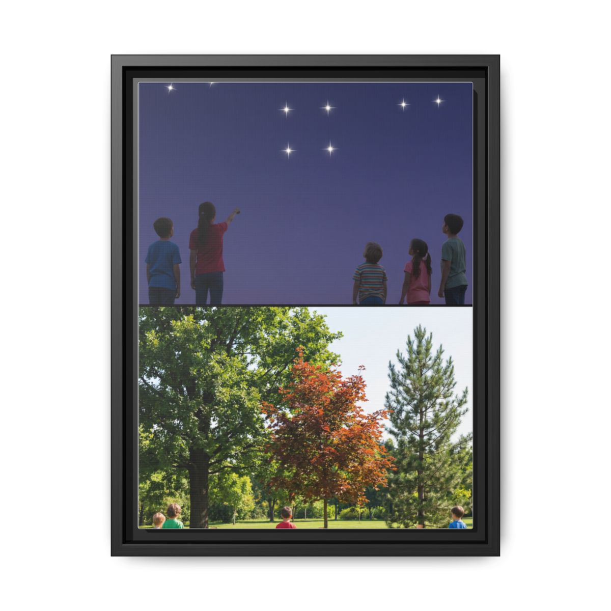 Gerahmte Leinwand (matt) - Discovery — Schwarz / 3,18 cm