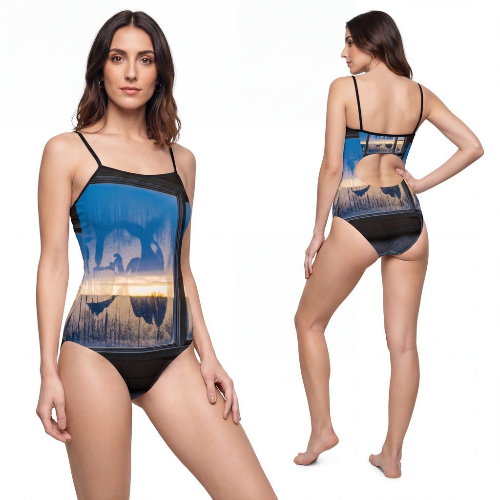 Women's One-piece Swimsuit - Melancholic Window Reflection...