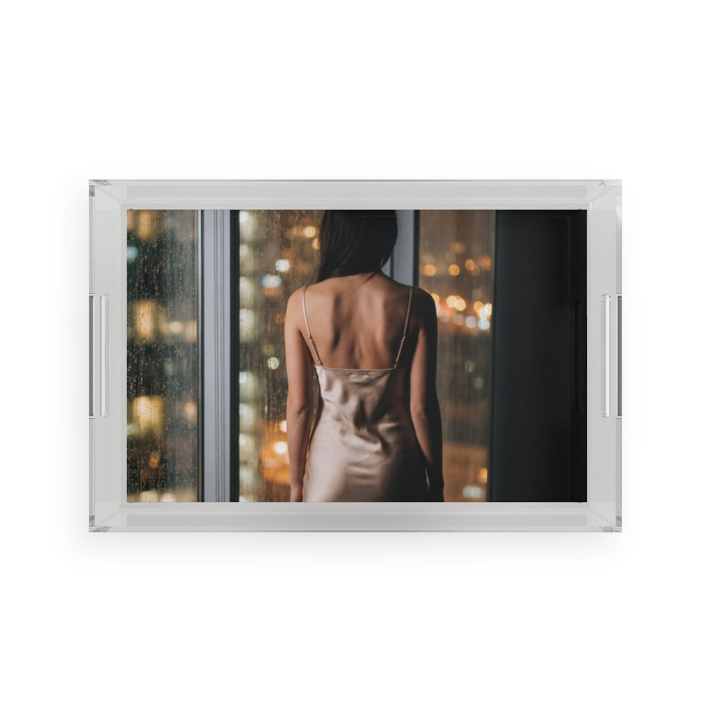 Acrylic Serving Tray - Night Vibe Elegance