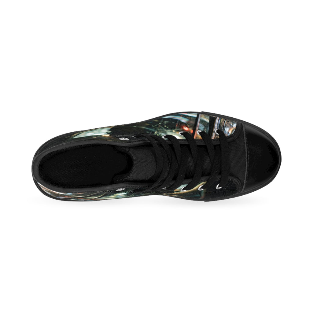 Women's Classic Sneakers - Nocturnal Taxi Ride Cinematic Art...