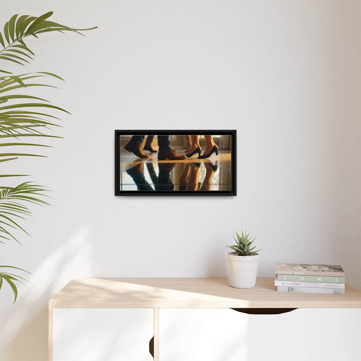 Matte Canvas, Framed - Golden Hour Reflections Cinematic Art...