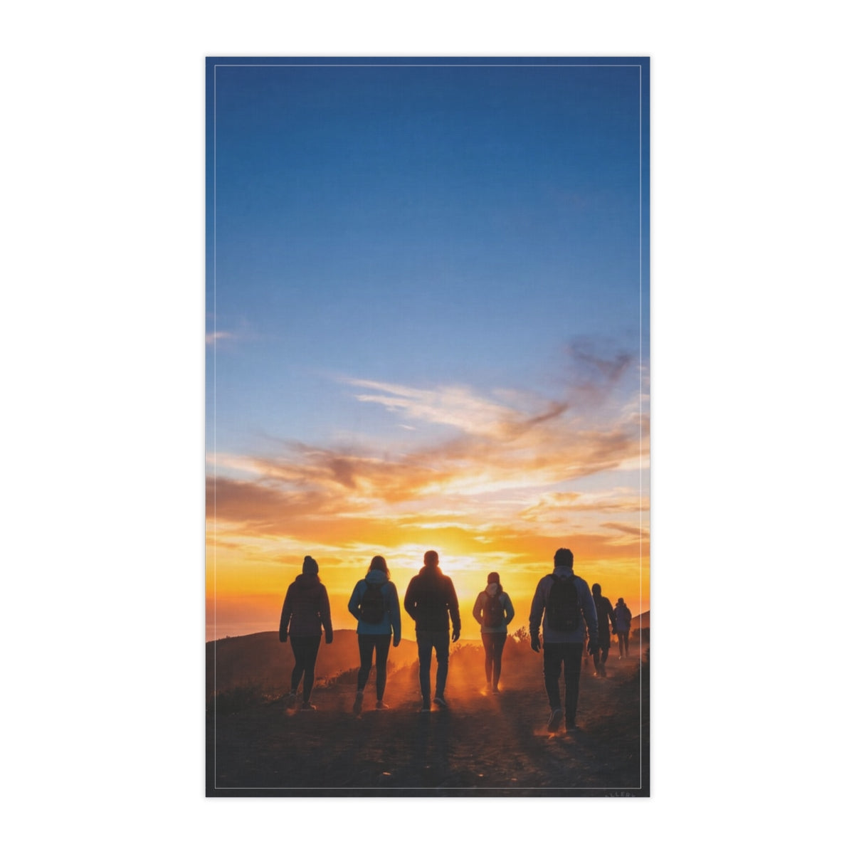 Tea Towels - Sunset Mountain Ridge | Echovira Gallery