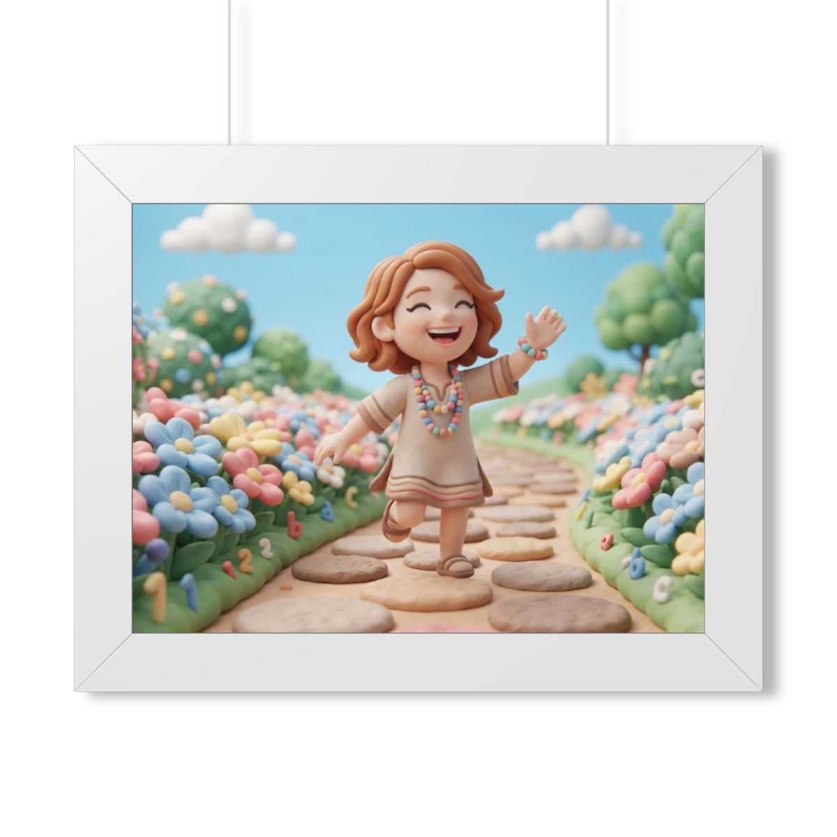 Framed Horizontal Poster - Wide Meadow — White (14×11... |...