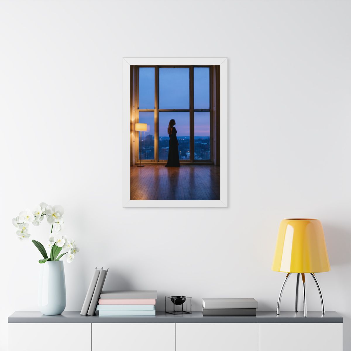 Framed Vertical Poster - Twilight Solitude — White (11×14......