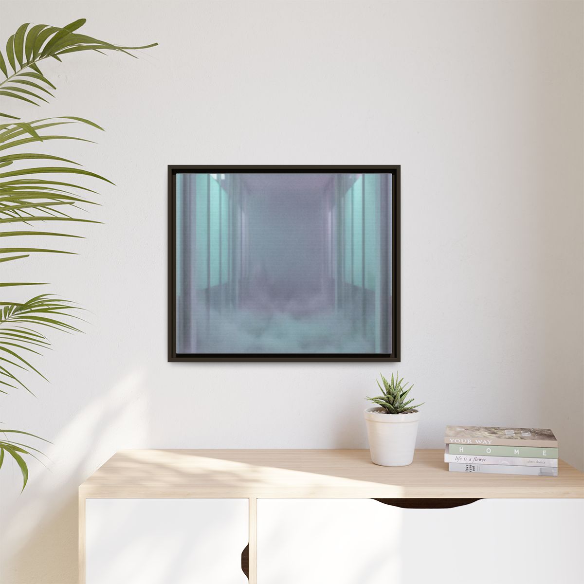 Matte Canvas, Framed - Liminal Corridor Fog Art Print —... |...