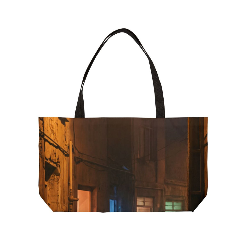 Weekender Tote Bag - Shadowed Alleyway Mystery Art Print |...