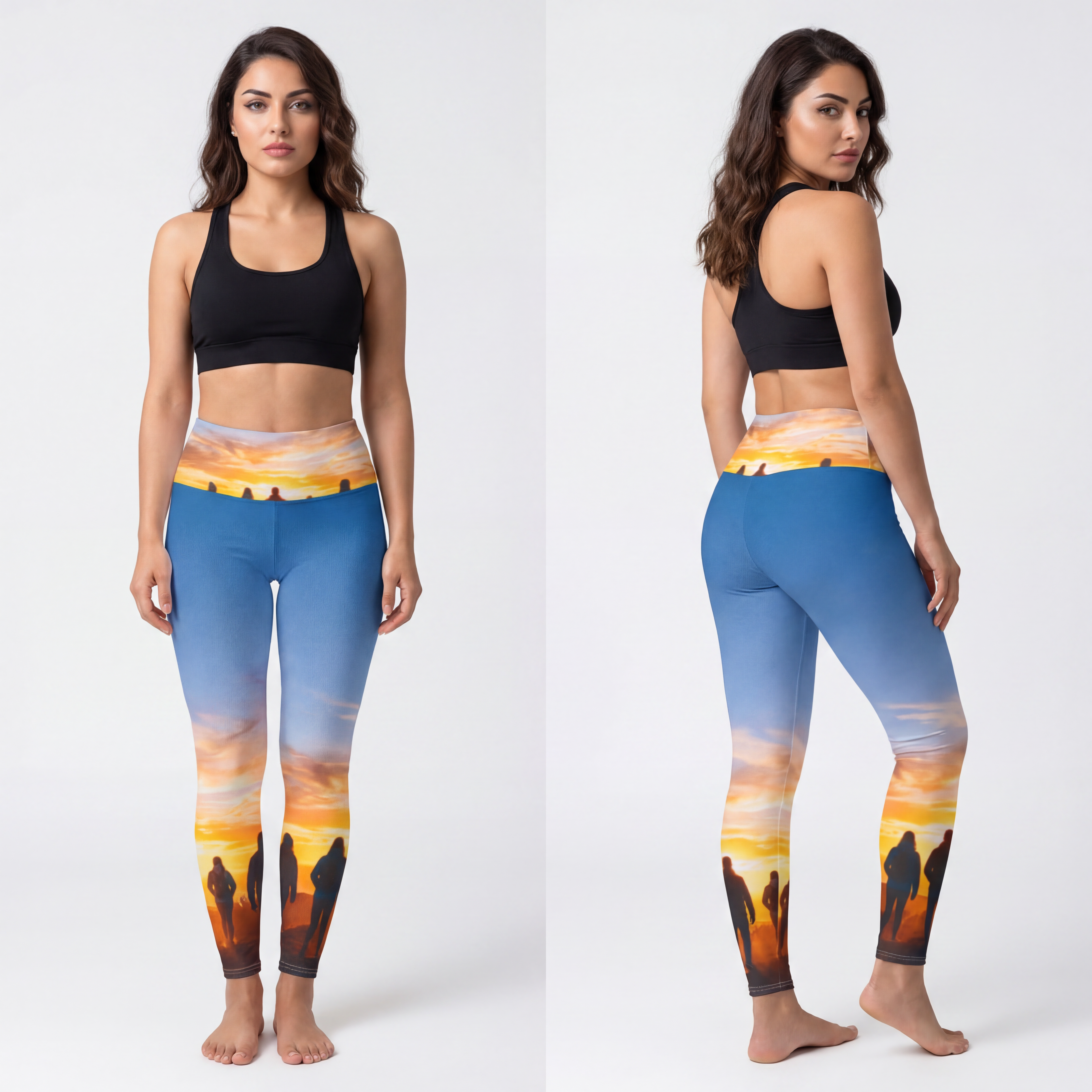 Women's Yoga Pants - Golden Horizon Flow