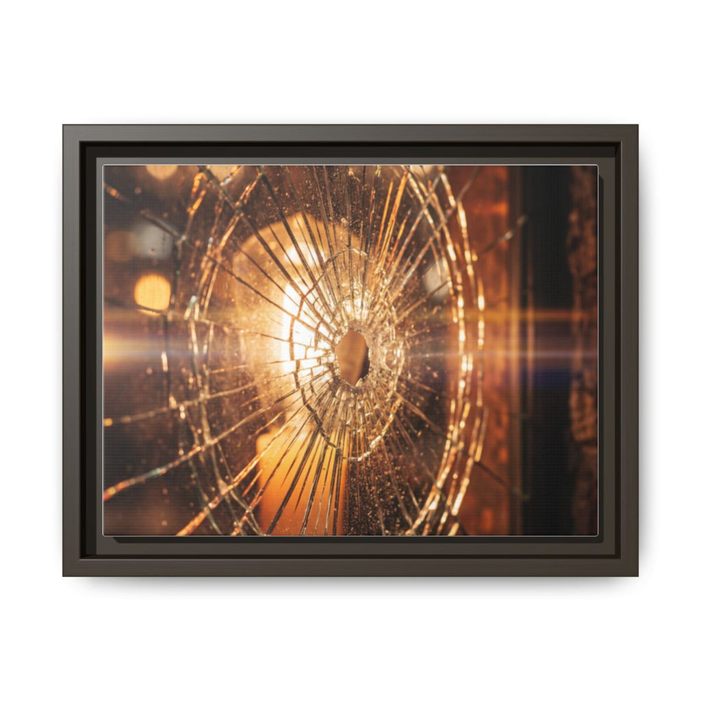 Framed Matte Canvas - Shattered Glass — Espresso / 1.25"