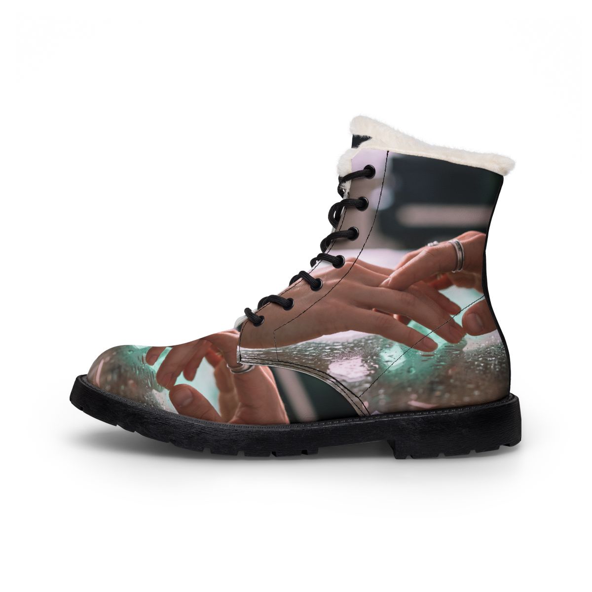 Women's Boots with Intimate Hands Art