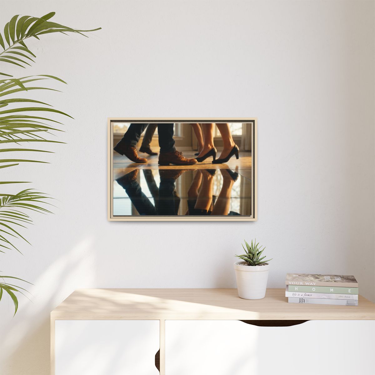 Matte Canvas, Framed - Golden Hour Reflections Cinematic Art...