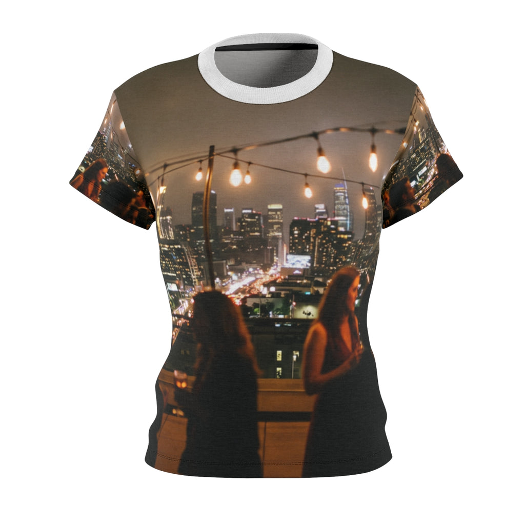 Women's Cut & Sew Tee - Rooftop City Lights | Echovira...