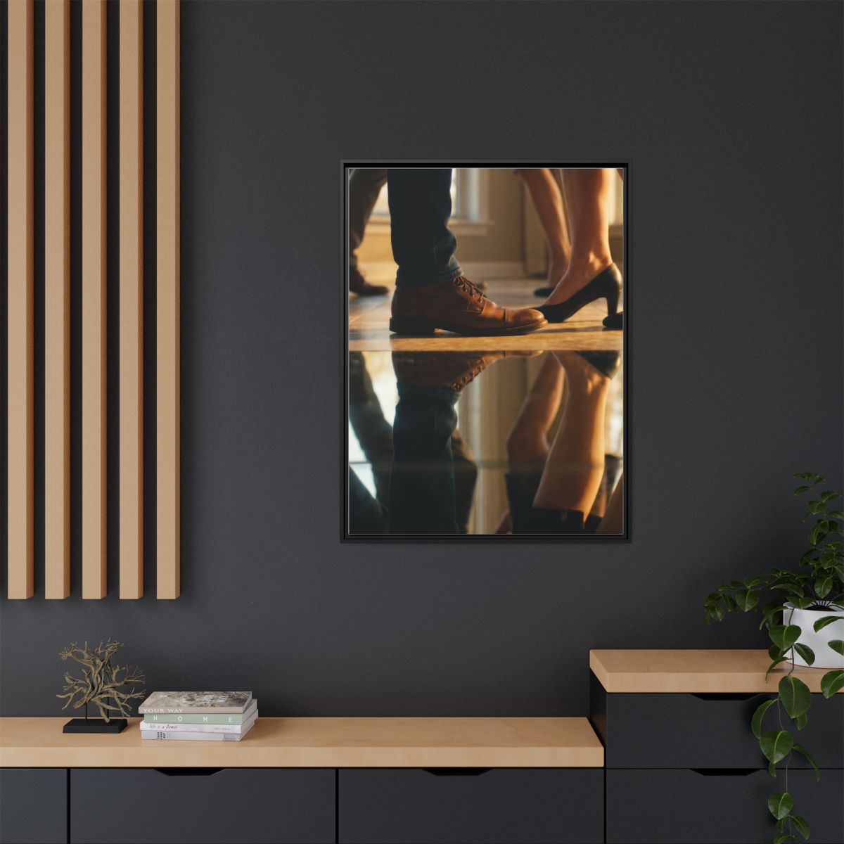 Matte Canvas, Framed - Golden Hour Reflections Cinematic Art...