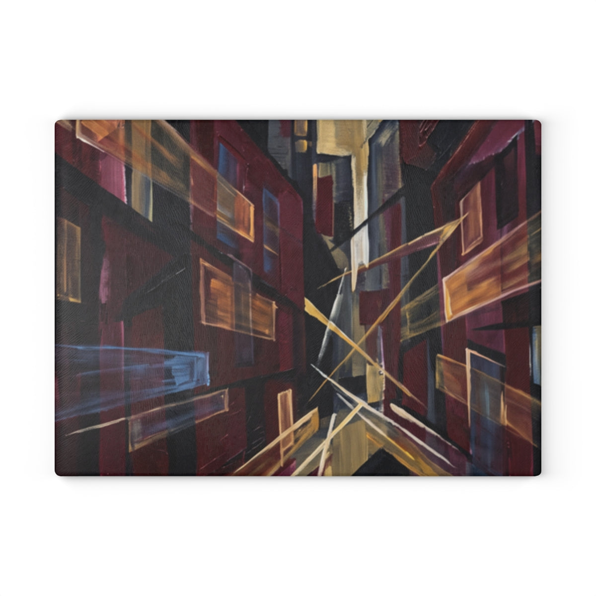 Glass Cutting Board - Urban Angles | Echovira Gallery