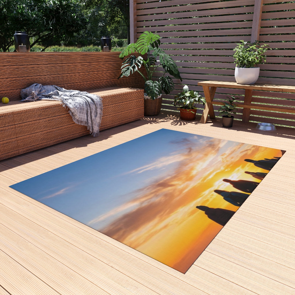Outdoor Rug - Golden Hour Horizon | Echovira Gallery