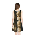 Girls' Sundress with Marble Cherub Sculpture
