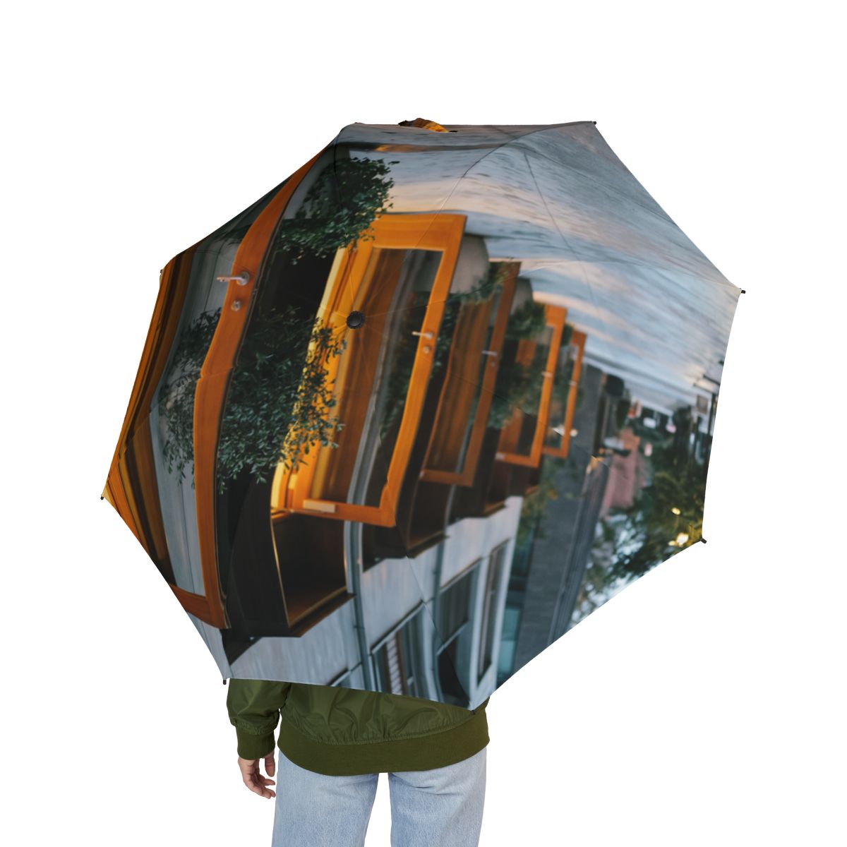 Semi-Automatic Foldable Umbrella - City Dusk | Echovira...
